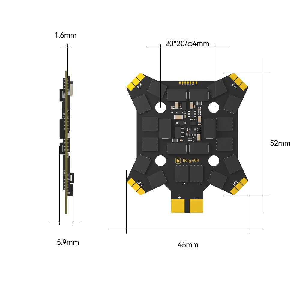 iFlight Borg Mini H7 (ICM42688 - огляд і ціна Drone Racing Frame